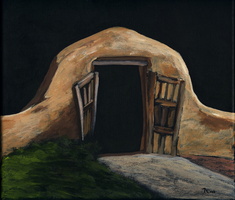 The Entrance, En Plein Air - 10"x10" acrylic on canvas